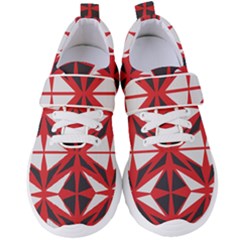 Abstract Pattern Geometric Backgrounds   Women s Velcro Strap Shoes