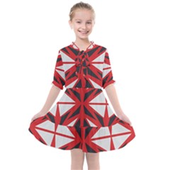 Abstract Pattern Geometric Backgrounds   Kids  All Frills Chiffon Dress