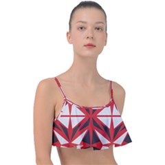 Abstract Pattern Geometric Backgrounds   Frill Bikini Top