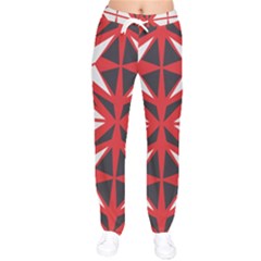 Abstract Pattern Geometric Backgrounds   Women Velvet Drawstring Pants