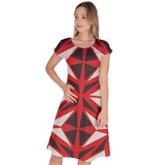 Abstract Pattern Geometric Backgrounds   Classic Short Sleeve Dress