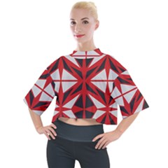 Abstract Pattern Geometric Backgrounds   Mock Neck Tee