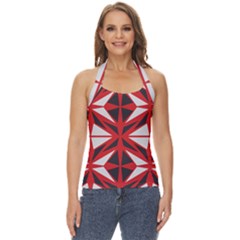 Abstract Pattern Geometric Backgrounds   Basic Halter Top