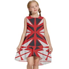 Abstract Pattern Geometric Backgrounds   Kids  Frill Swing Dress