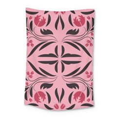 Floral Folk Damask Pattern  Small Tapestry