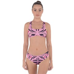 Floral folk damask pattern  Criss Cross Bikini Set