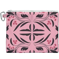 Floral Folk Damask Pattern  Canvas Cosmetic Bag (xxxl)