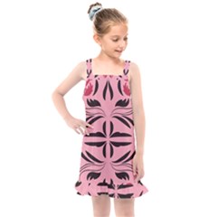 Floral folk damask pattern  Kids  Overall Dress