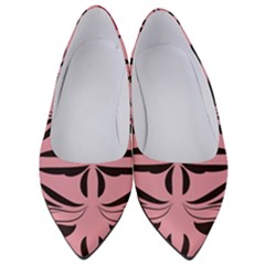 Floral Folk Damask Pattern  Women s Low Heels