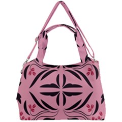 Floral Folk Damask Pattern  Double Compartment Shoulder Bag