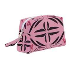 Floral Folk Damask Pattern  Wristlet Pouch Bag (medium)