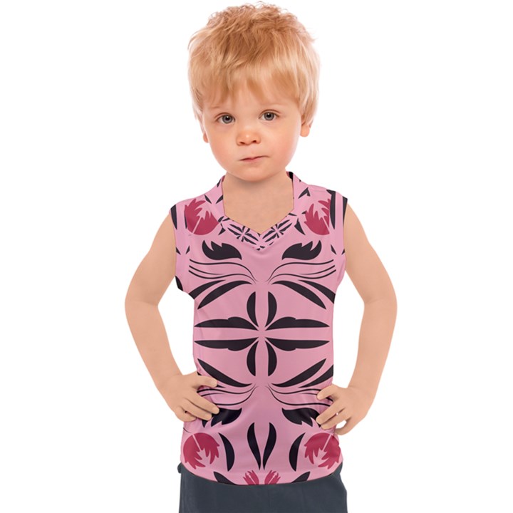 Floral folk damask pattern  Kids  Sport Tank Top