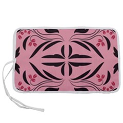 Floral folk damask pattern  Pen Storage Case (S)