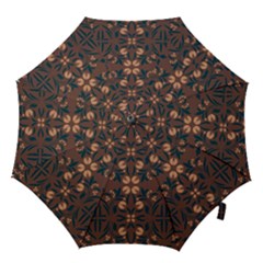 Floral Folk Damask Pattern  Hook Handle Umbrellas (small)