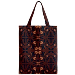 Floral Folk Damask Pattern  Zipper Classic Tote Bag