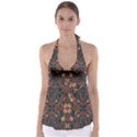 Floral folk damask pattern  Babydoll Tankini Top View1