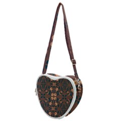 Floral Folk Damask Pattern  Heart Shoulder Bag