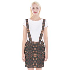 Floral Folk Damask Pattern  Braces Suspender Skirt by Eskimos