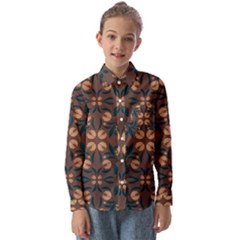 Floral Folk Damask Pattern  Kids  Long Sleeve Shirt