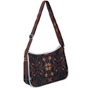 Floral folk damask pattern  Zip Up Shoulder Bag View1