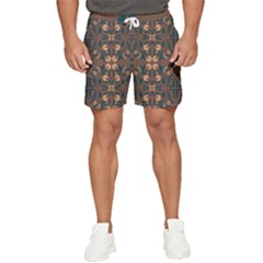 Floral Folk Damask Pattern  Men s Runner Shorts by Eskimos