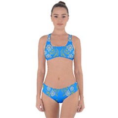 Floral Folk Damask Pattern  Criss Cross Bikini Set by Eskimos