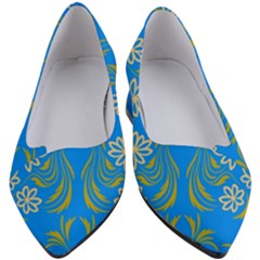 Floral Folk Damask Pattern  Women s Block Heels  by Eskimos