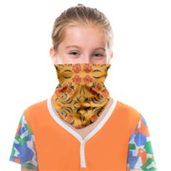 Floral Folk Damask Pattern  Face Covering Bandana (kids) by Eskimos