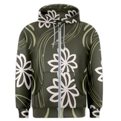 Folk Flowers Print Floral Pattern Ethnic Art Men s Zipper Hoodie by Eskimos