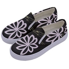 Folk flowers print Floral pattern Ethnic art Kids  Canvas Slip Ons