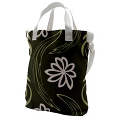 Folk flowers print Floral pattern Ethnic art Canvas Messenger Bag