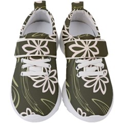 Folk flowers print Floral pattern Ethnic art Kids  Velcro Strap Shoes