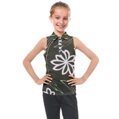 Folk flowers print Floral pattern Ethnic art Kids  Sleeveless Polo Tee