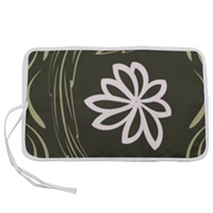 Folk flowers print Floral pattern Ethnic art Pen Storage Case (M)