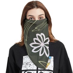 Folk flowers print Floral pattern Ethnic art Face Covering Bandana (Triangle)