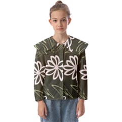 Folk flowers print Floral pattern Ethnic art Kids  Peter Pan Collar Blouse