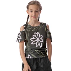 Folk flowers print Floral pattern Ethnic art Kids  Butterfly Cutout Tee