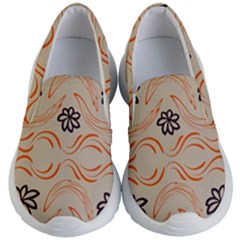 Folk Flowers Print Floral Pattern Ethnic Art Kids Lightweight Slip Ons by Eskimos