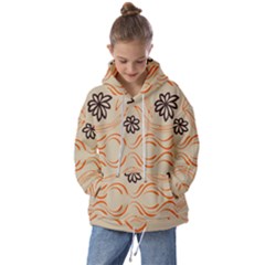 Folk Flowers Print Floral Pattern Ethnic Art Kids  Oversized Hoodie