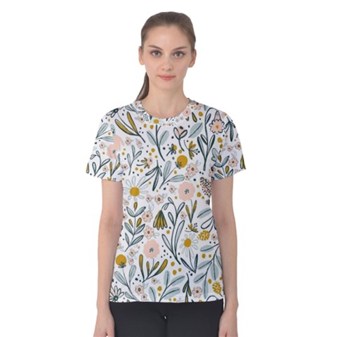 Floral Women s Cotton Tee by Sparkle