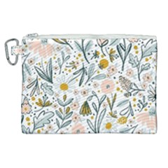 Floral Canvas Cosmetic Bag (xl) by Sparkle
