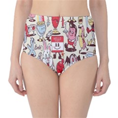 Retro Food Classic High-waist Bikini Bottoms by Sparkle