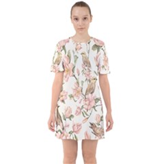 Floral Sixties Short Sleeve Mini Dress