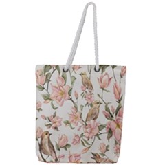 Floral Full Print Rope Handle Tote (Large)