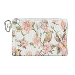 Floral Canvas Cosmetic Bag (Large)