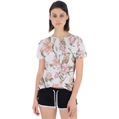 Floral Open Back Sport Tee