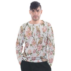 Floral Men s Long Sleeve Raglan Tee