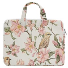 Floral MacBook Pro13  Double Pocket Laptop Bag