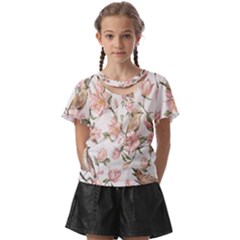 Floral Kids  Front Cut Tee