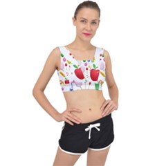 Summer-fair-food-goldfish Copy Copy V-back Sports Bra